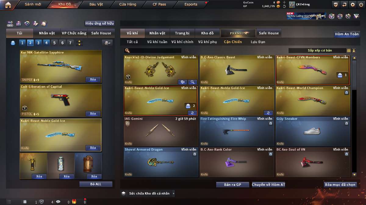 shop acc cf uy tin gia re